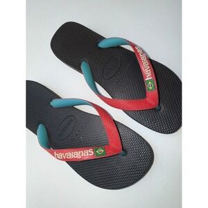 HAVIANAS Women Size 35-36 Black Red Blue Flip Flop Thong Sandals Bin3